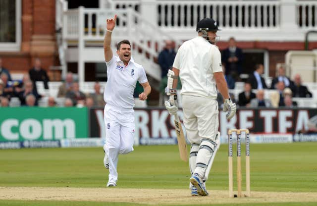 Anderson took his 300th test wicket, of New Zealand’s Peter Fulton in London in 2013