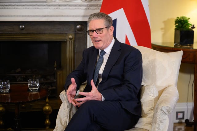 Prime Minister Sir Keir Starmer during his meeting with the Sultan of Brunei at 10 Downing Street in London