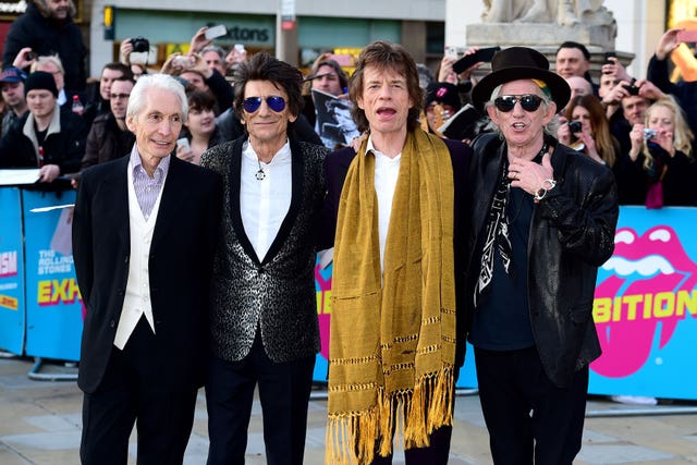  Charlie Watts, Ronnie Wood, Mick Jagger and Keith Richards of The Rolling Stones 