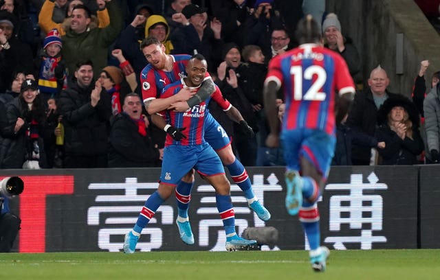 Jordan Ayew (bottom left) scored a fine winner for Palace