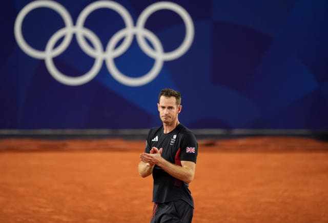 Andy Murray on court at the Olympics 