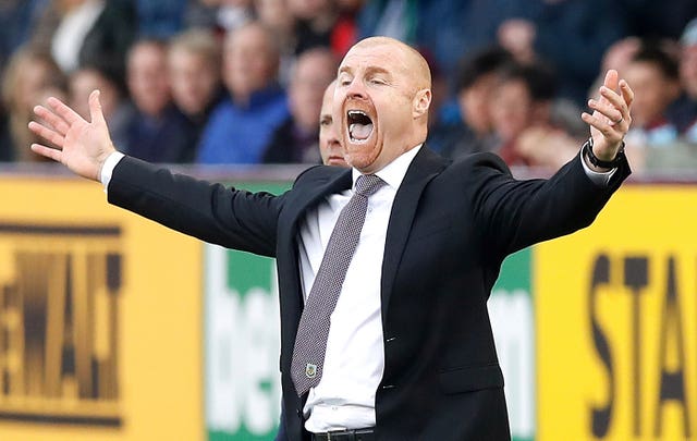 Sean Dyche's Burnley are two points above the relegation zone (Martin Rickett/PA).
