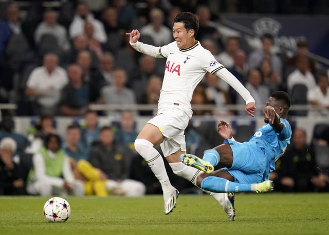 Chancel Mbemba was sent off for a foul on Son Heung-min