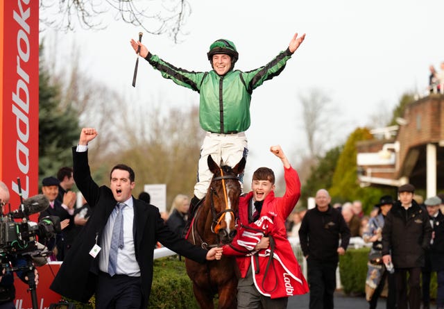 Gavin Sheehan won the King George aboard Hewick 