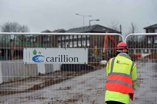 A Carillion sign at Midland Metropolitan Hospital in Smethwick (Joe Giddens/PA)