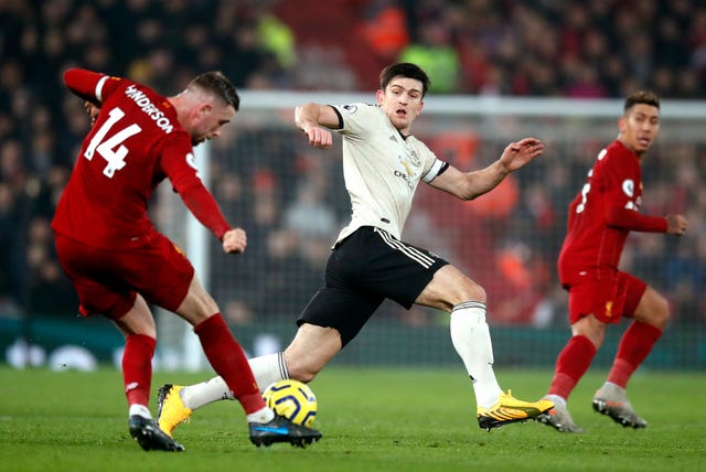 Liverpool's Jordan Henderson and Manchester United skipper Harry Maguire are fitness concerns