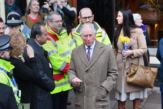 Charles during a visit to Pontypridd in February