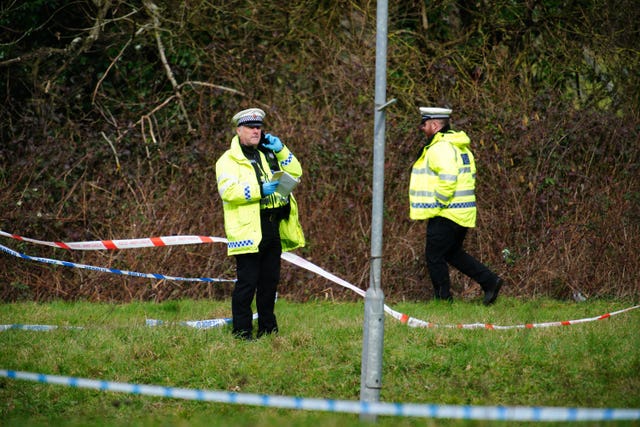 Police at the scene