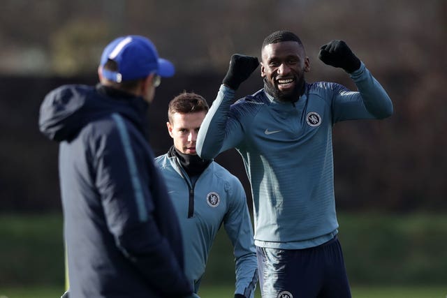 Maurizio Sarri and Antonio Rudiger