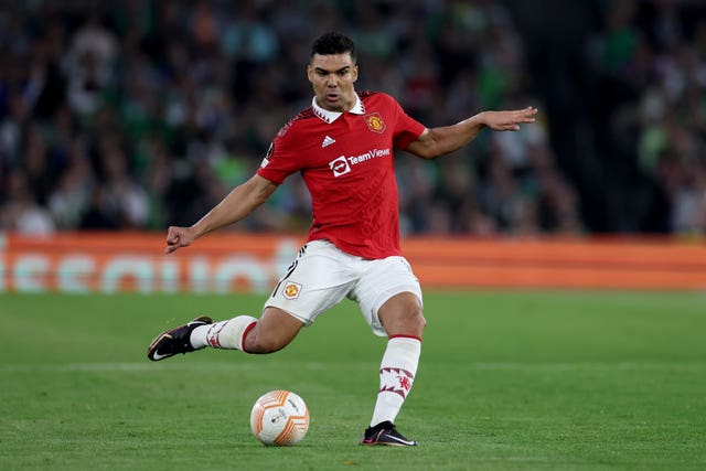 Casemiro in action for Manchester United