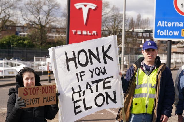 Tesla Protest