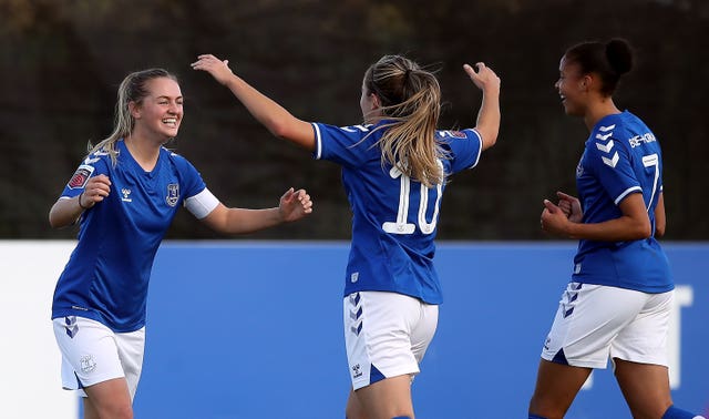 Graham (left) and her Everton team-mates have made an unbeaten start to their WSL campaign (Martin Rickett/PA). 