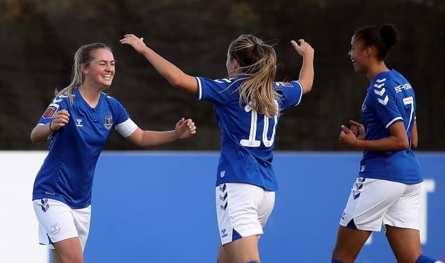 Graham (left) and her Everton team-mates have made an unbeaten start to their WSL campaign (Martin Rickett/PA).