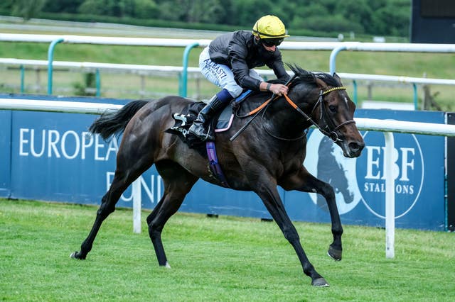 English King winning the Lingfield Derby Trial in markedly different conditions in 2020