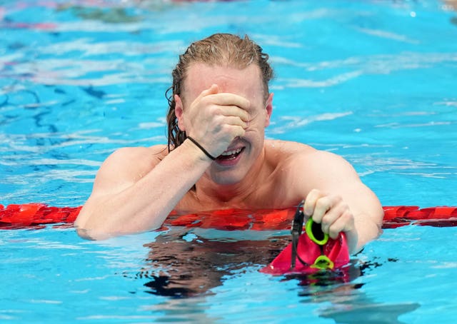 Luke Greenbank bagged bronze in the men's 200m backstroke (Joe Giddens/PA)