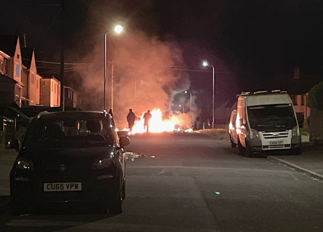 The Ford Focus car of Jane Palmer set alight on Highmead Road, Ely, Cardiff 