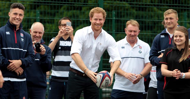 Prince Harry visits rugby programme