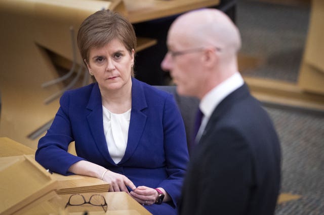 Nicola Sturgeon and John Swinney