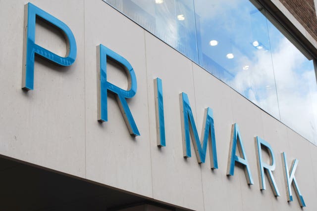 A Primark sign (Lewis Stickley/PA)