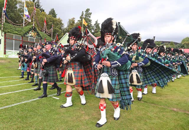 A pipe band 
