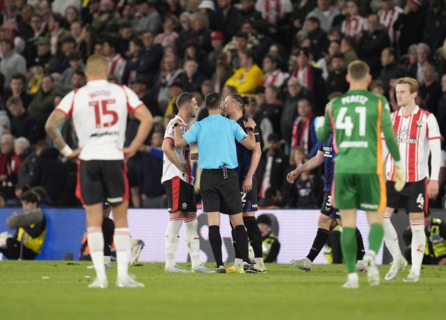 Luke Rees Referee FA to review referee report before making call on Taylor Harwood-Bellis ...