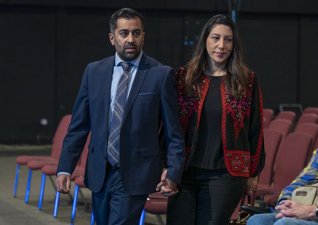 Humza Yousaf and Nadia El-Nakla