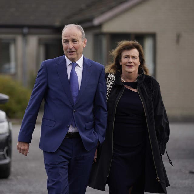 Tanaiste Micheal Martin and his wife Mary O’Shea