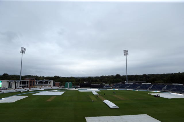 Picture of covers on the pitch at Chester-le-Street