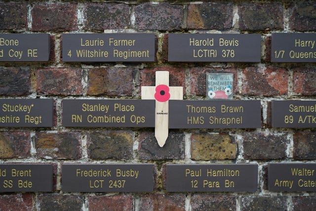 The Normandy Memorial Wall in Southsea 