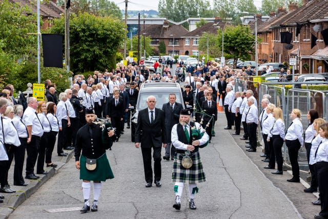 The funeral procession of senior Irish Republican and former leading IRA figure Bobby Storey