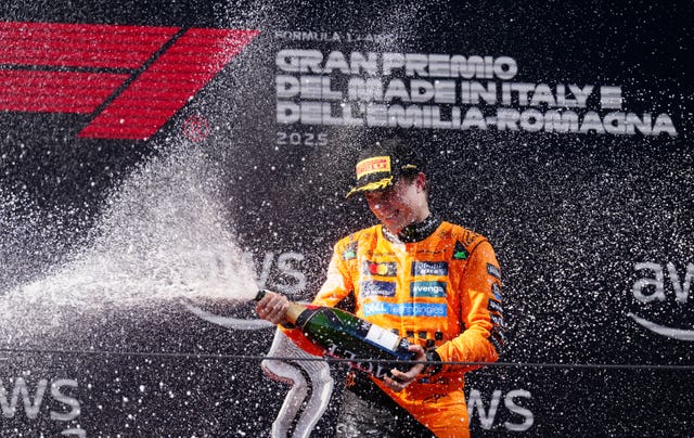 Oscar Piastri on the podium