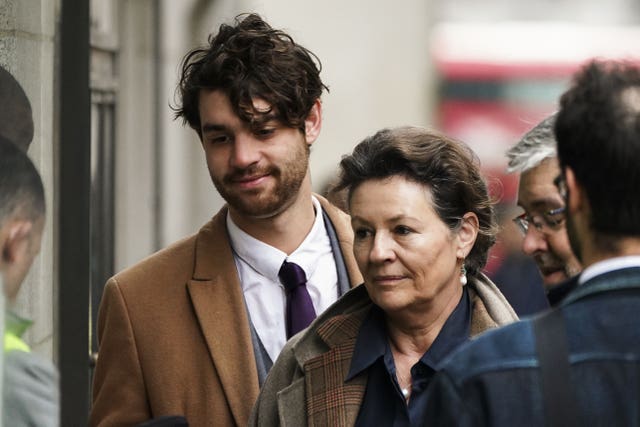 Constance Marten’s brother and mother outside the Old Bailey