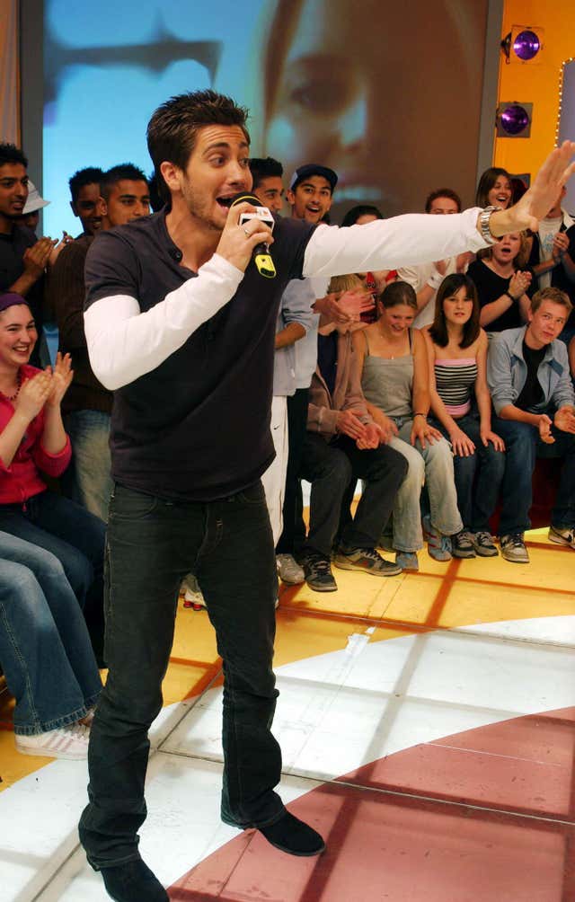 Actor Jake Gyllenhaal during his guest appearance on MTV TRL UK at the MTV Studios’s in Camden.