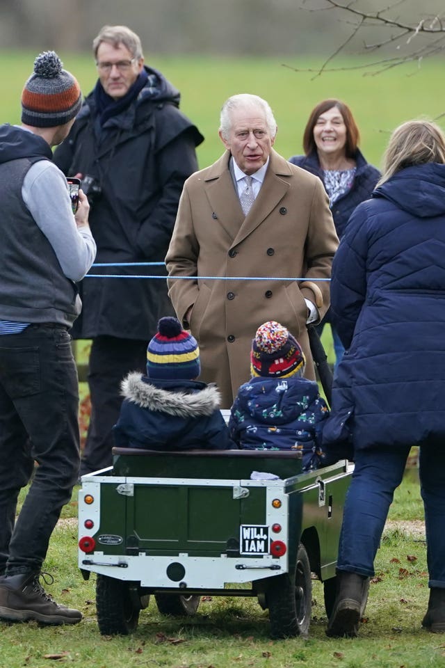 Royals attend church service