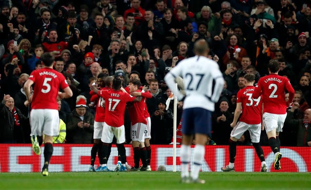 Manchester United beat Tottenham in midweek 