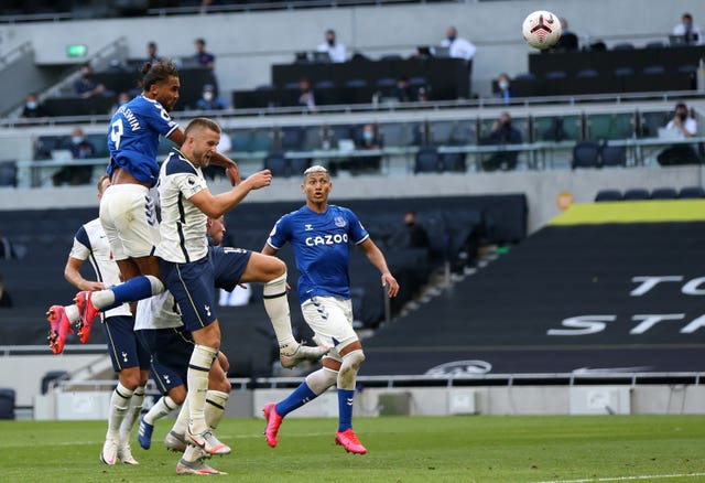 Dominic Calvert-Lewin scored the only goal with a header as Everton won at Tottenham