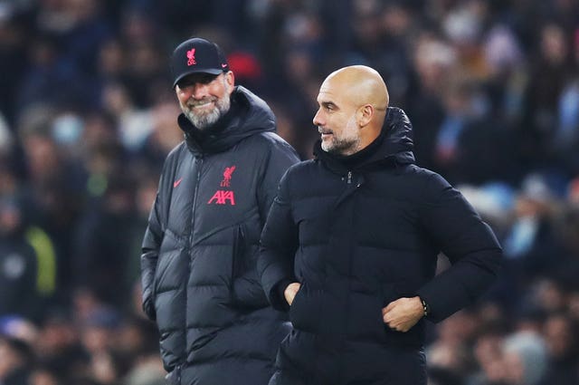 Jurgen Klopp and Pep Guardiola