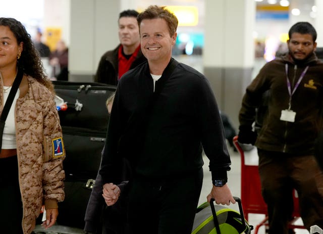  Presenter Declan Donnelly arrives at Heathrow Airport