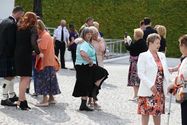 Survivors of the Magdalene laundries, with supporters and family members