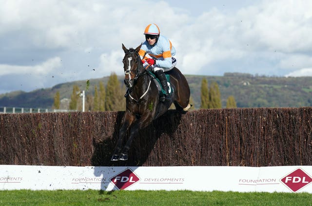 My Mate Mozzie winning the squareintheair.com Novices’ Chase at Cheltenham