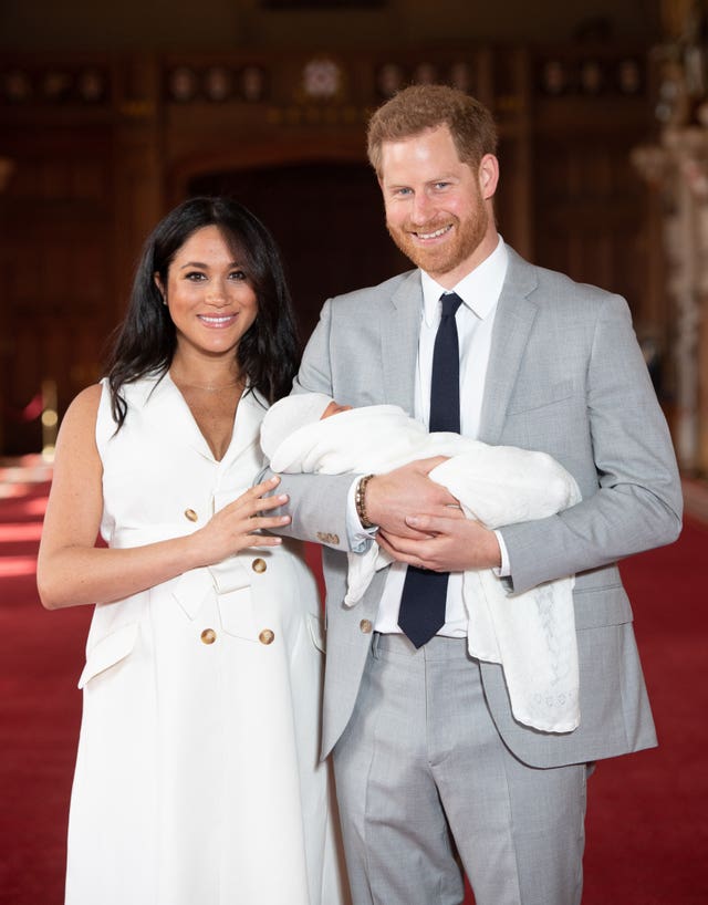 The Duke and Duchess of Sussex with their baby son, Archie