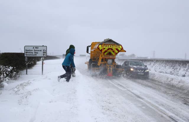 Much of the country has been covered in snow (Owen Humphreys/PA)