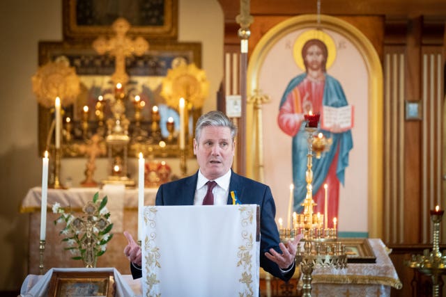 Keir Starmer visit to Ukranian church