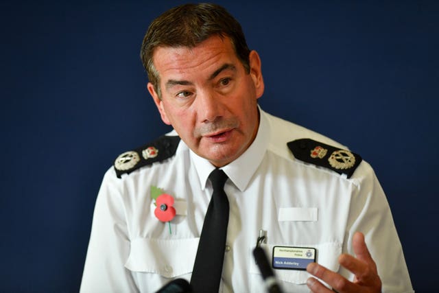 head and shoulders shot of former chief constable of Northamptonshire Police Nick Adderley