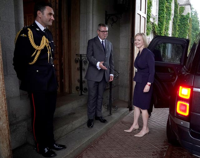  Liz Truss was all smiles as she arrived at Balmoral for an audience with the Queen