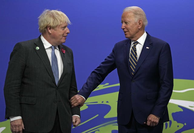 Prime Minister Boris Johnson (left) and President Joe Biden  spoke on Tuesday about the situation in the Ukraine