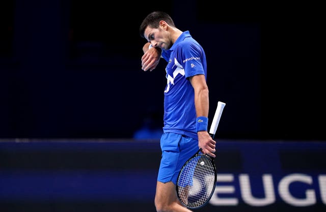 It was not Novak Djokovic's night at The O2