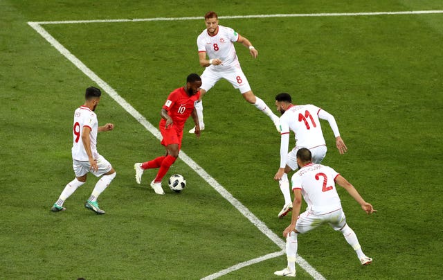 Raheem Sterling was unable to show his best against Tunisia