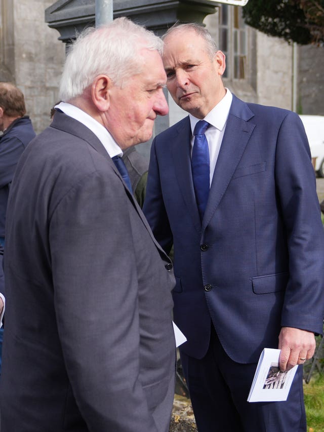 Micheal Martin with former taoiseach Bertie Ahern