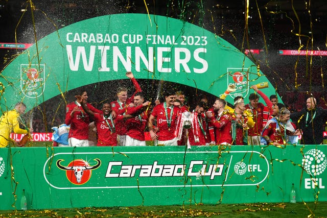 Manchester United lifted the Carabao Cup at Wembley on Sunday